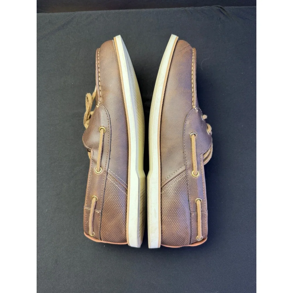Sonoma Mitchell Boat Shoes Sz 12 Brown Ortholite Cushioned‎ Nautical Deck Loafer